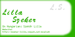 lilla szeker business card
