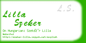 lilla szeker business card